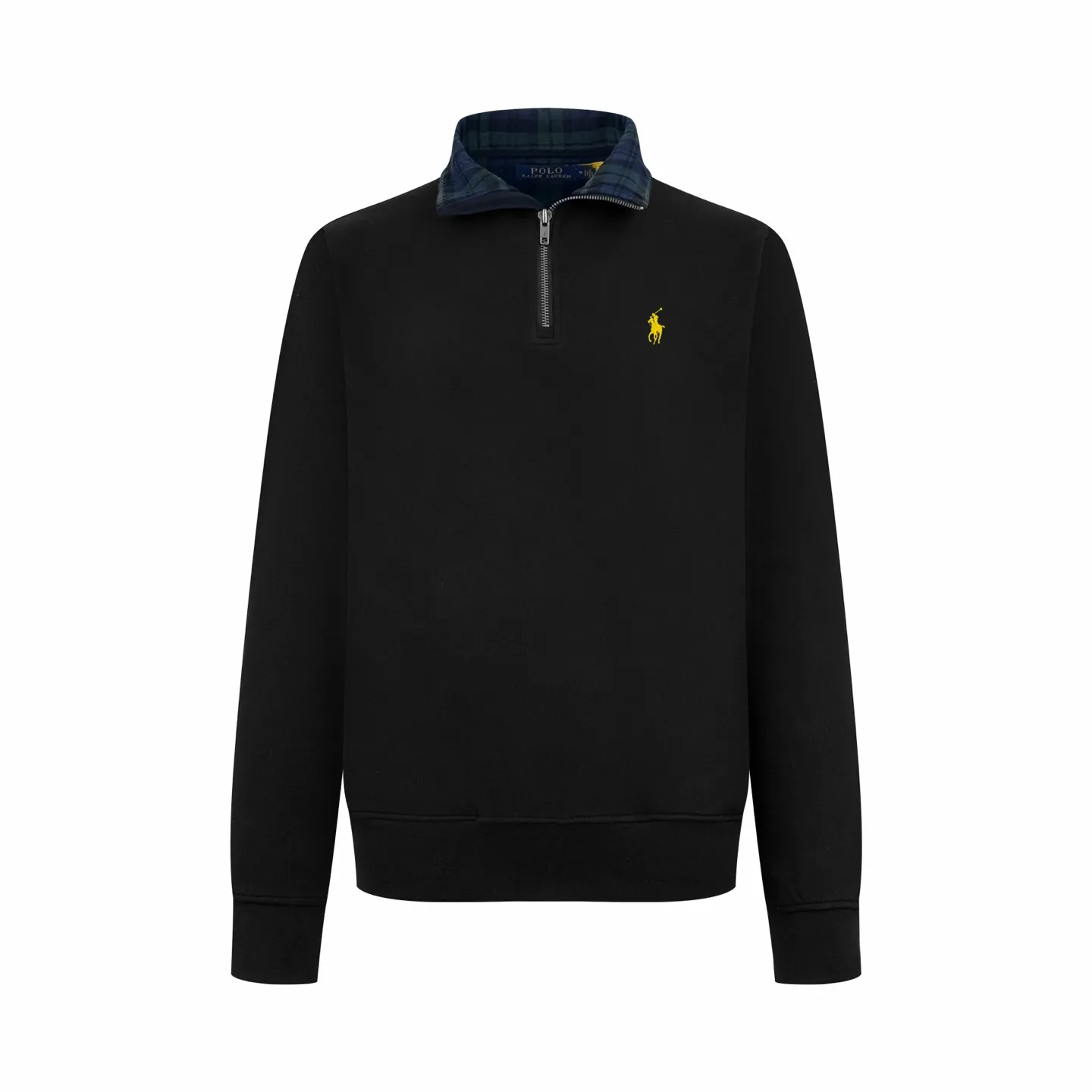P350 Ralph Lauren Gold Label Pony Embroidered Half-Turtle Collar Sweatshirt. The original product was purchased for 1,690. The fabric is made of custom-made Yayun essence cotton velvet. It is soft and silky, comfortable and close to the skin. It is based on pure black tones. Plaid twill trim is on the neckline. It carries the elegance and retro of British style. The exquisite golden pony logo is embellished. It has its own focus and is fully recognizable. Simple and smooth lines outline the overall outline. The half-zip design is sublimated. Casual yet stylish, in the name of design, we create a new fashionable realm for sweatshirts, using imported machine embroidery technology. We use advanced computer control systems and precision mechanical components to achieve pony logo embroidery operations with high precision. The lines are smooth and delicate, and the fabrics have been washed. It has a better hand feel and texture. It is not easy to deform, shrink or fade, and maintains long-term beauty. Size:S-M-L-XL